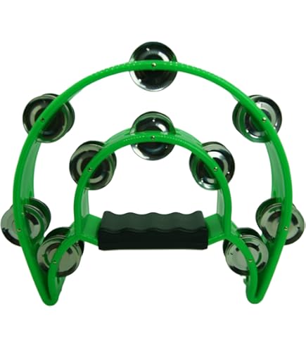 Amazon.com: Half Moon Musical Tambourine Double Row Metal Jingles